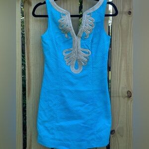 Lily Pulitzer Janice Dress Teal & Gold size 0